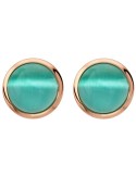 Bronzallure Earrings - Green Stone - Cat's Eye -WSBZ02627.AQCE