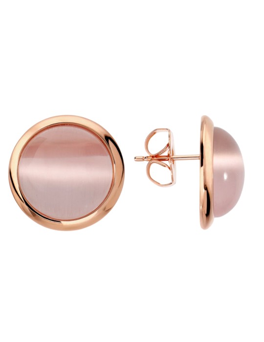 Bronzallure Earrings - Pink Stone - Cat's Eye - WSBZ02627.PCE