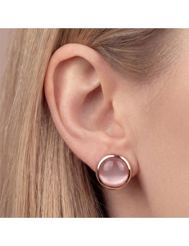 Bronzallure Earrings - Pink Stone - Cat's Eye - WSBZ02627.PCE 2