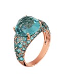 Anello Bronzallure - Rose Gold - Pietra Blu -Misura 14-WSBZ02517.PA-14