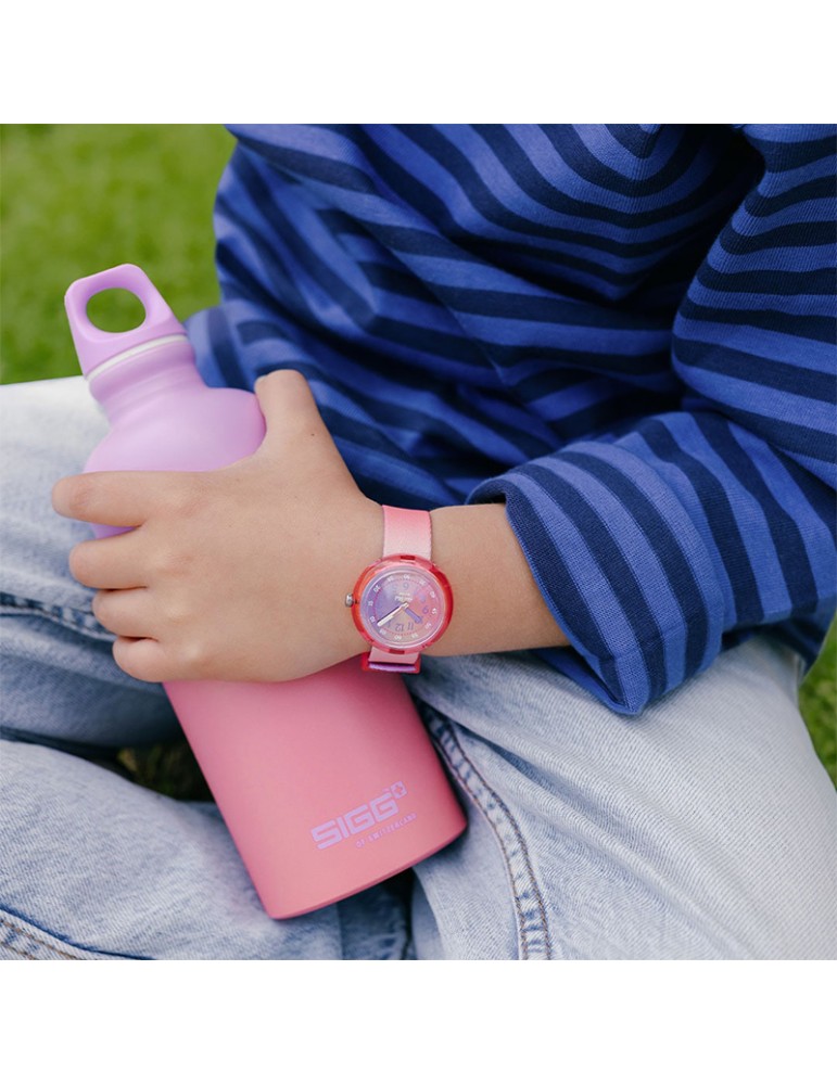 Orologio Flik Flak x Sigg - Rosa Sfumato - 32mm - Borraccia - ZFPNP188