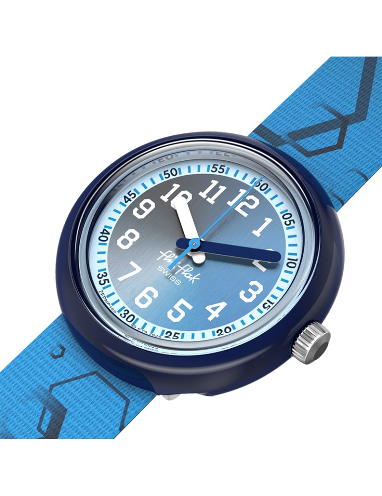 Flik Flak x Sigg Watch - Gradient Blue - 32mm - Water Bottle - ZFPNP189