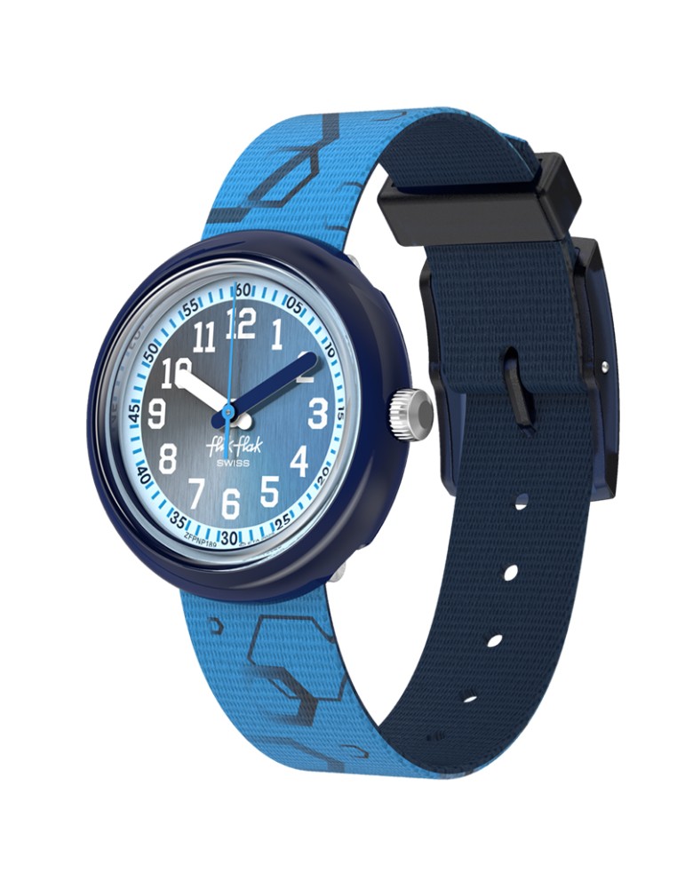 Flik Flak x Sigg Watch - Gradient Blue - 32mm - Water Bottle - ZFPNP189
