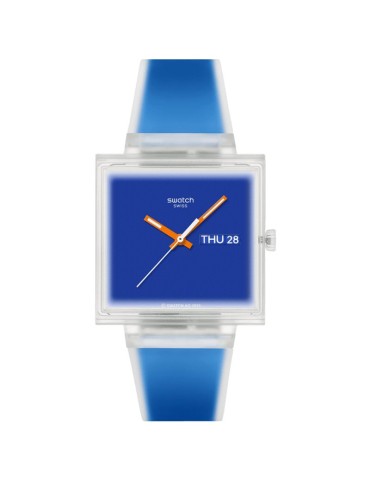 Orologio Swatch - What If… See Thru Blue-Trasparente-42mm-Blu-SO38K701