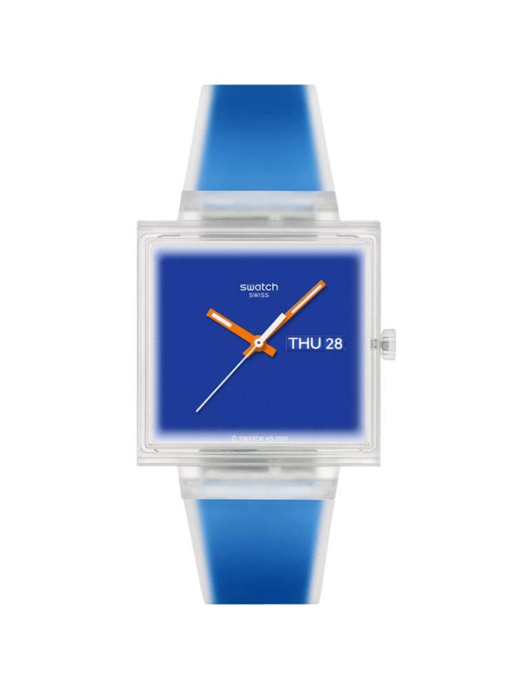 Orologio Swatch - What If… See Thru Blue-Trasparente-42mm-Blu-SO38K701