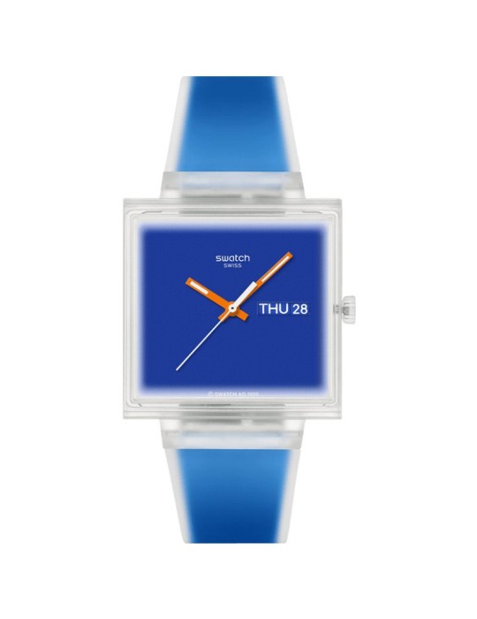 Orologio Swatch - What If… See Thru Blue-Trasparente-42mm-Blu-SO38K701