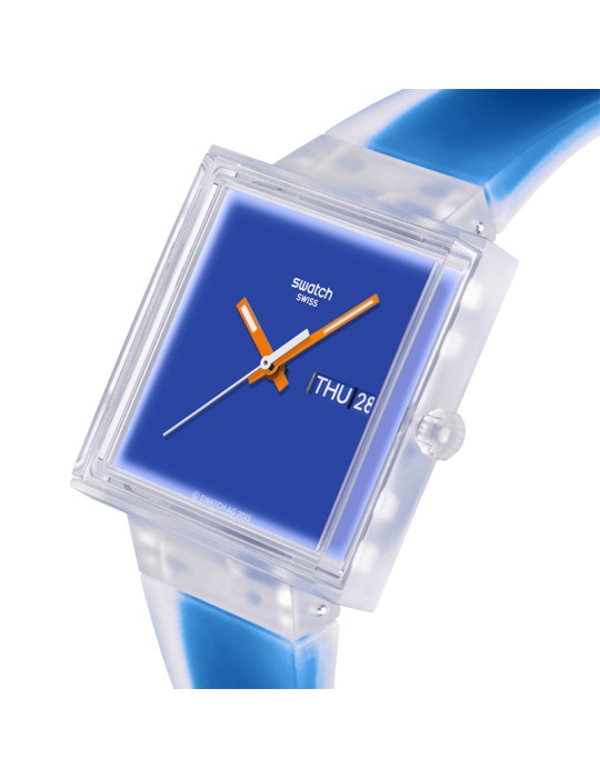 Orologio Swatch - What If… See Thru Blue-Trasparente-42mm-Blu-SO38K701