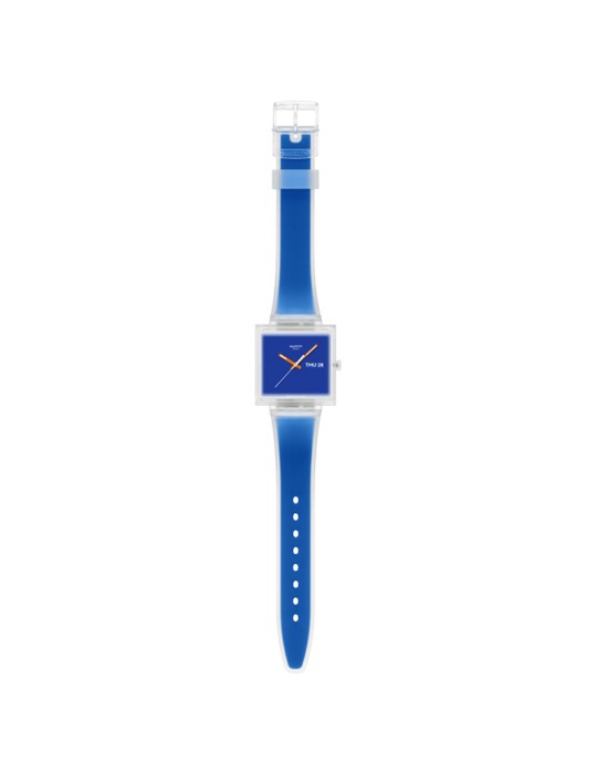 Orologio Swatch - What If… See Thru Blue-Trasparente-42mm-Blu-SO38K701
