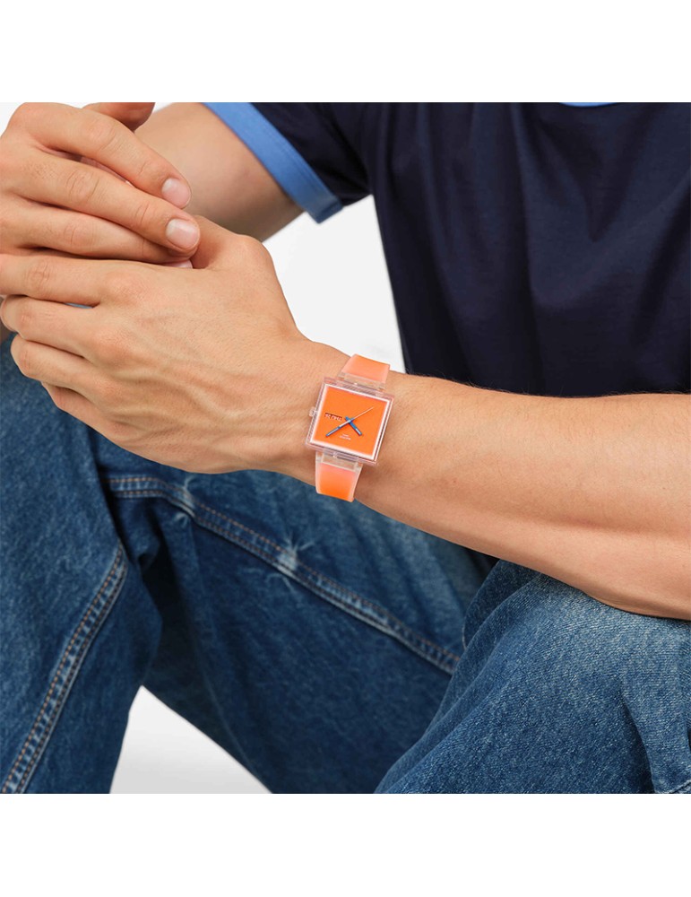 Swatch Watch - What If Jelly What If… See Thru Orange Transparent 42mm Orange - 0