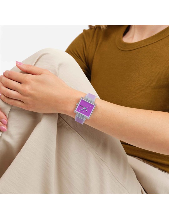 Swatch Watch - What If… See Thru Magenta - 42mm - Pink - SO38K705