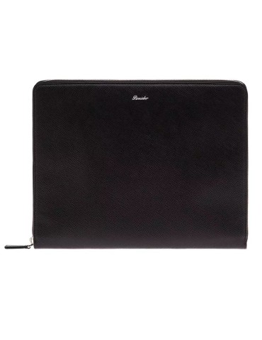 Pineider Tablet Holder - Essenziale - Black Saffiano Leather - PBS733856