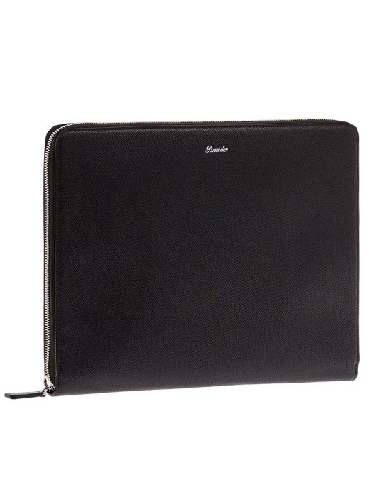Pineider Tablet Holder - Essenziale - Black Saffiano Leather - PBS733856
