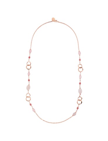 Collana Bronzallure - Maglie ad Anelli - Quarzite Rosa - WSBZ02624.RQ 2
