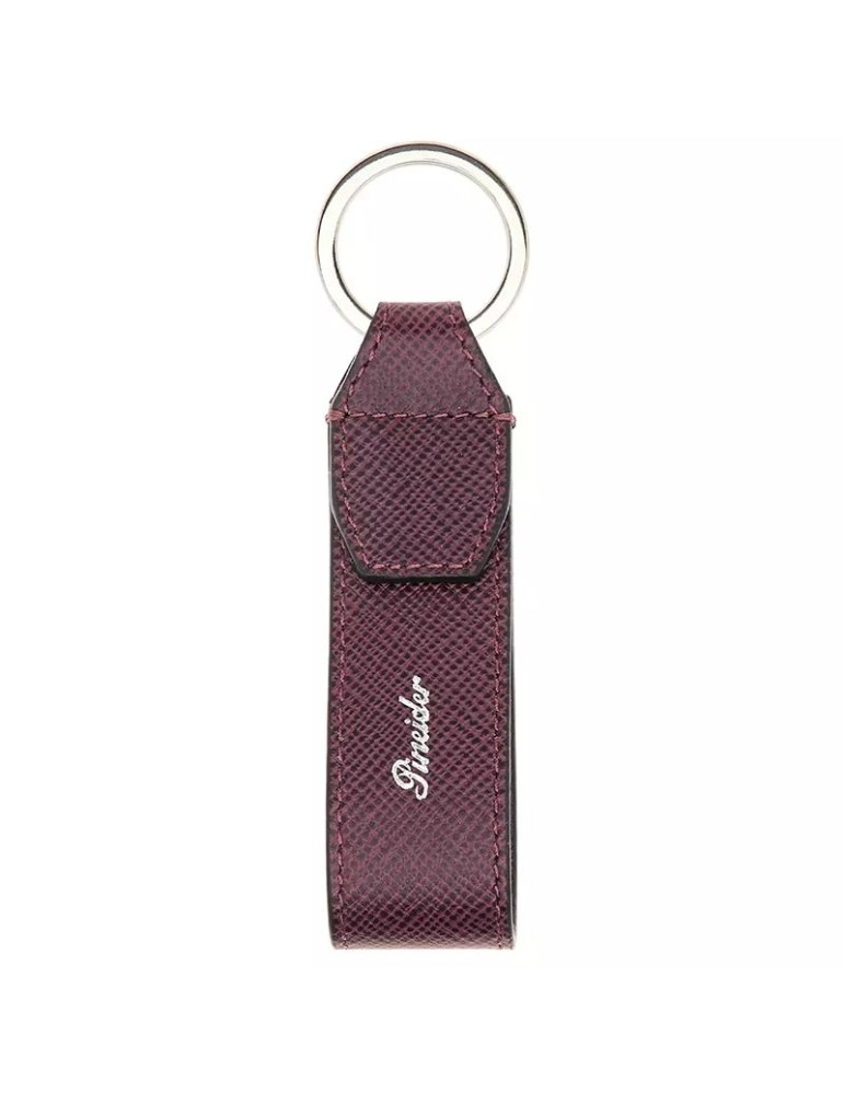 Pineider Keychain - Essential - Leather - Purple Plum - PBS751195