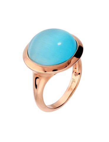 Bronzallure Ring - Blue Stone - Cat's Eye-WSBZ02630.LBCE-14