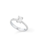 Anello Buonocore - Promise in Oro Bianco 18 carati con Diamante Baguette 0,30 ct - 0