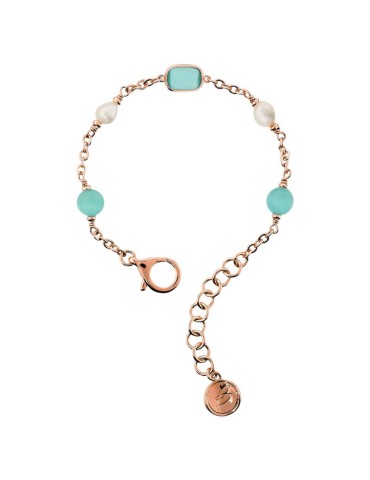 Bracciale Bronzallure-Pietre Verdi Occhio di Gatto-Perle-WSBZ02632.AQCE