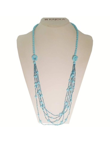 Rajola-Jazz-Long Necklace-Turquoise-Apatite Paste Elements -54-681-15