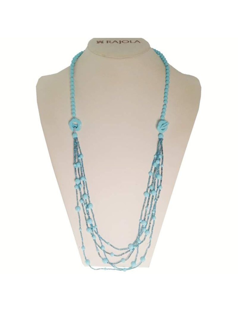 Rajola-Jazz-Long Necklace-Turquoise-Apatite Paste Elements -54-681-15