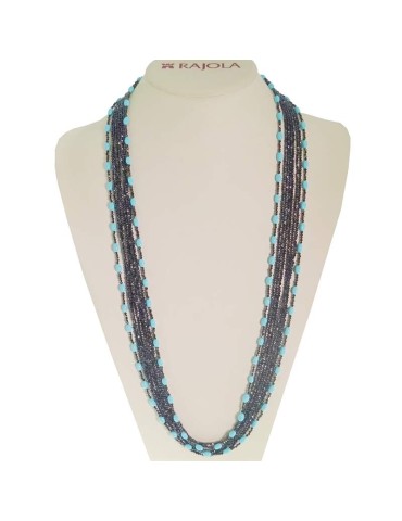 Collana Rajola - Multifilo - Spinello Blu - Pasta Turchese -54-699-11L