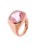 Bronzallure Ring-Rose Gold-Prisma Gem Pink-Size 14-WSBZ02668.MO-14