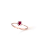 Buonocore - Forever Ring in 18-karat Rose Gold with Ruby and 0.07-carat Natural Diamonds - 0