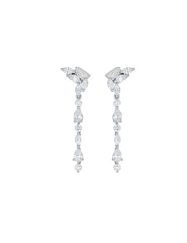 Buonocore - Light Fancy Earrings in 18K White Gold with 1.56 ct Natural Diamonds - 0
