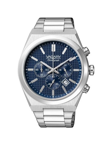 Vagary Watch - Timeless - Chronograph - Silver - 41mm-Blue-IV4-918-71