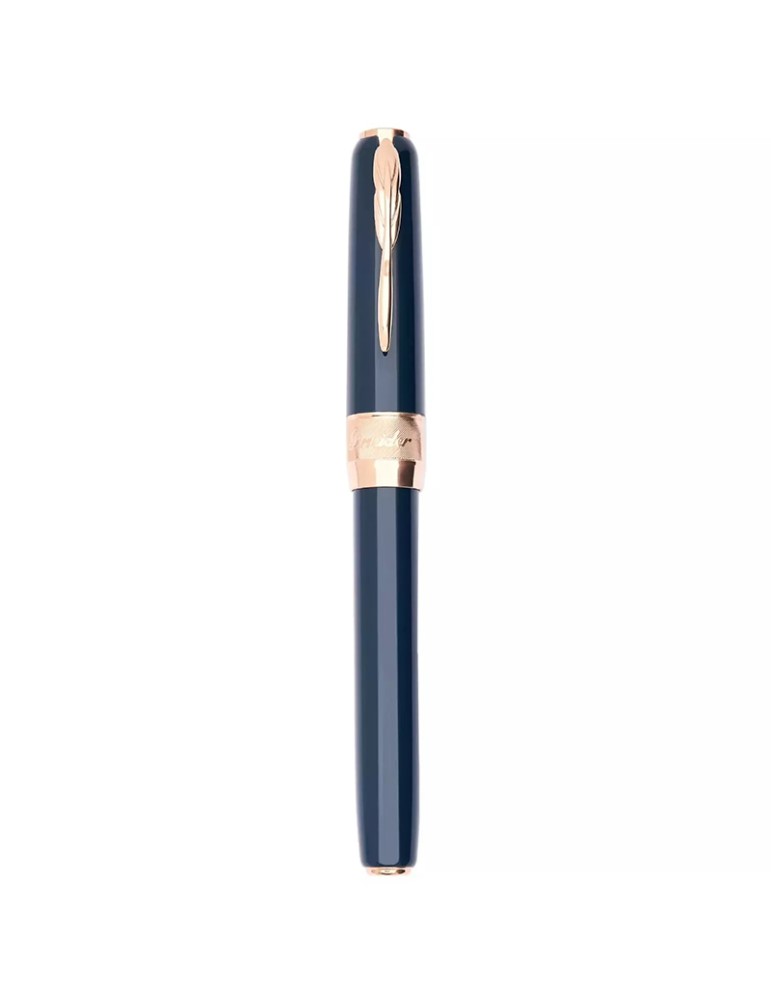 Penna Roller Pindeider-Classic-Rose Gold-Colore Blu Pavone-SPP62020869