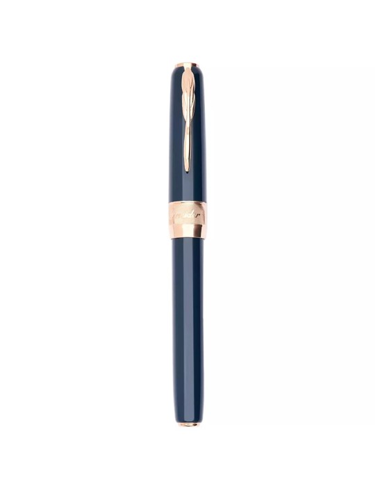 Pindeider Rollerball Pen-Classic-Rose Gold-Peacock Blue Color-SPP62020869