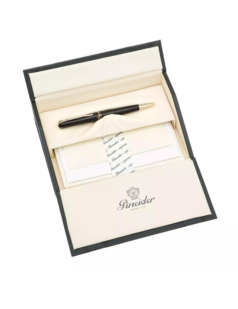 Pineider-Avatar Anniversary-Gold Ballpoint Pen - Black Color-SPP73030056
