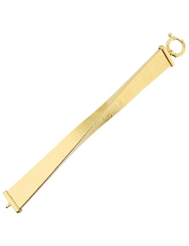 Bracciale Etrusca - Luce Mediterranea Dorato Torchon con Superficie Martellata - 0 2
