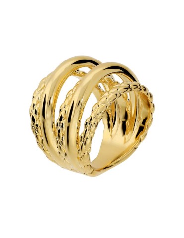 Anello Etrusca - Multifilo - Gold-Martellato-Misura 18-WSET00944.YG-18