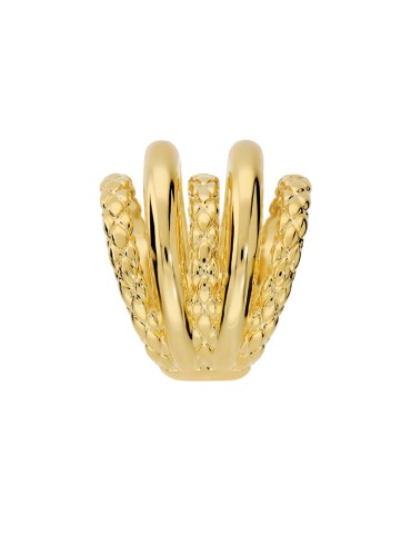 Etruscan Ring - Multiwire - Gold-Hammered-Size 18-WSET00944.YG-18 2