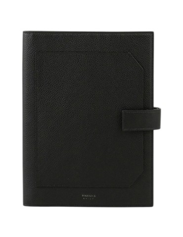 Pineider Diary Holder - Daily - Tumbled Black Leather - PTL703056