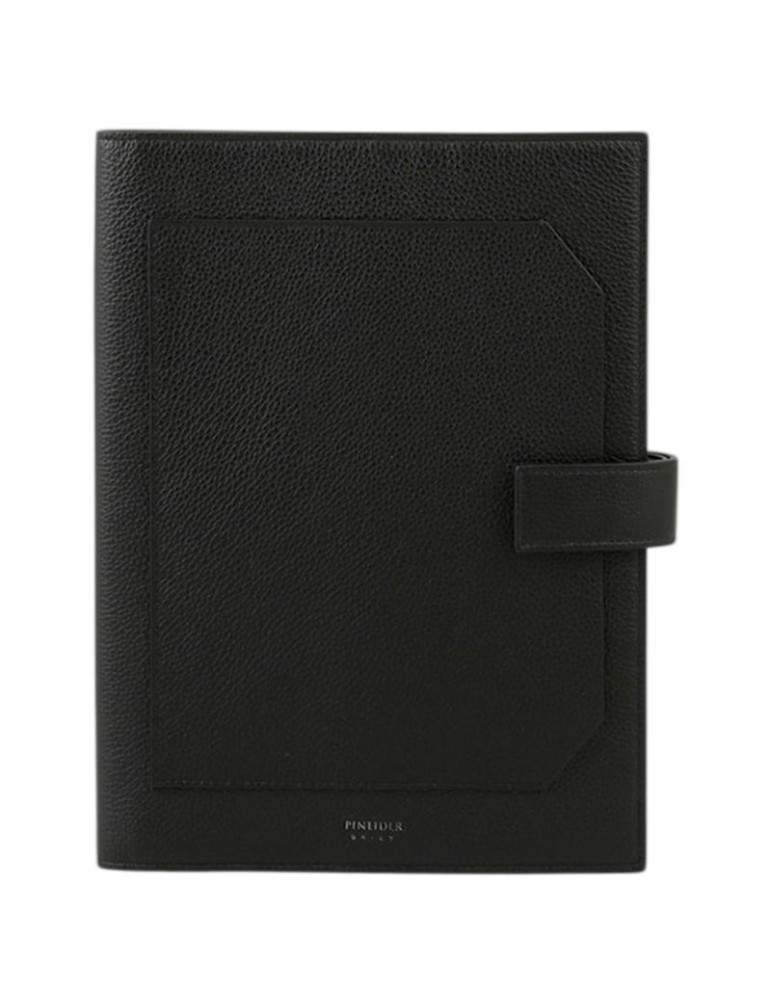 Pineider Diary Holder - Daily - Tumbled Black Leather - PTL703056