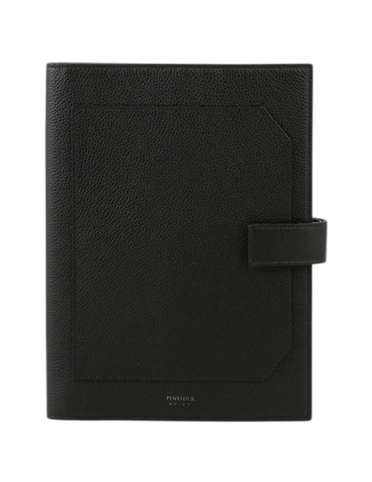 Pineider Diary Holder - Daily - Tumbled Black Leather - PTL703056
