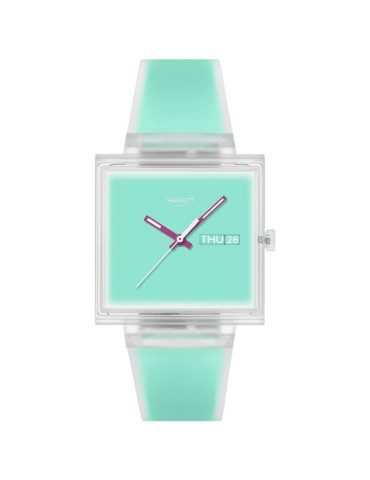 Orologio Swatch - What If… See Thru Mint - 42mm - Verde - SO38K702