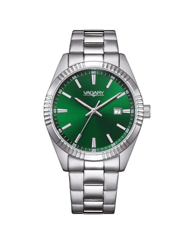 Orologio Vagary - Timeless - Tempo e Data-Silver-39mm-Verde-IB9-115-41