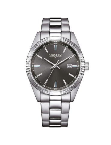 Vagary Watch - Time and Date - Silver - 39mm - Black - IB9-115-63