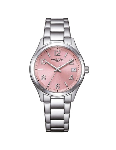 Vagary Women's Watch - Time and Date - Silver -32mm-Pink-IB9-611-91