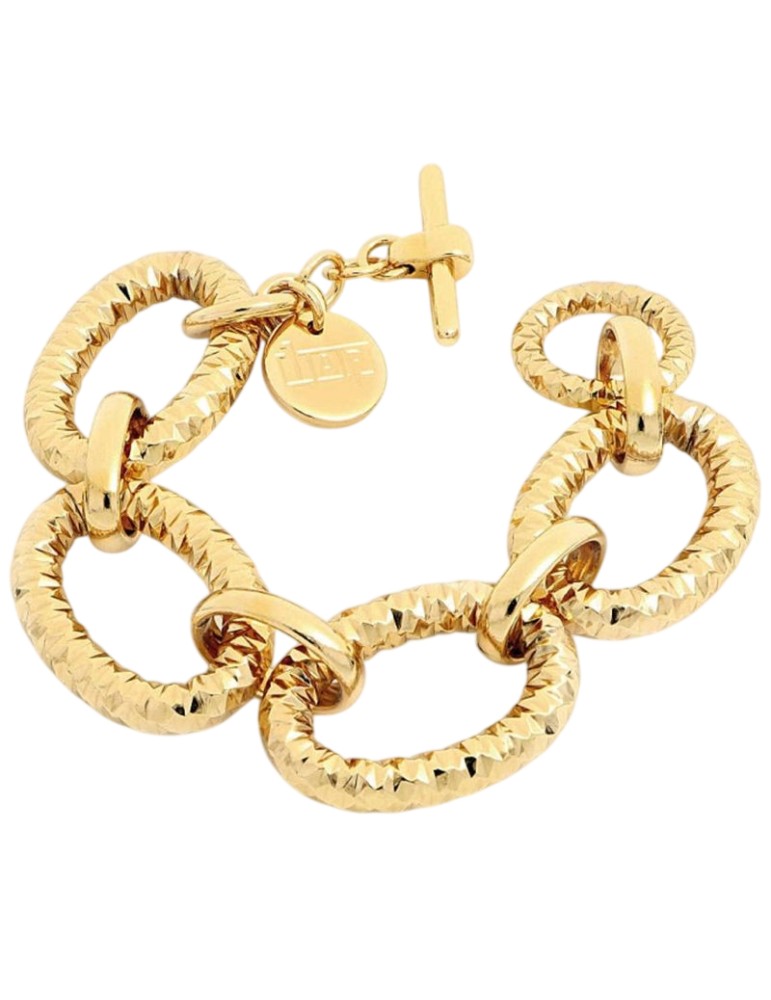 Bracciale Unoaerre - a Catena - Gold - Maglie Diamantate - 5EXB0035G