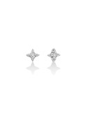 Miluna Star Earrings in 18-karat White Gold with Natural Diamonds - 0