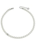 Collana Boccadamo - Perle Bianche 8 mm - Boule in Argento - BGR141