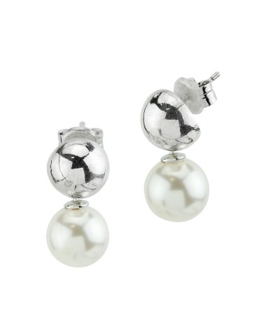 Boccadamo Earrings - Pendants - 925% Silver - Pearl 10 mm - BOR168