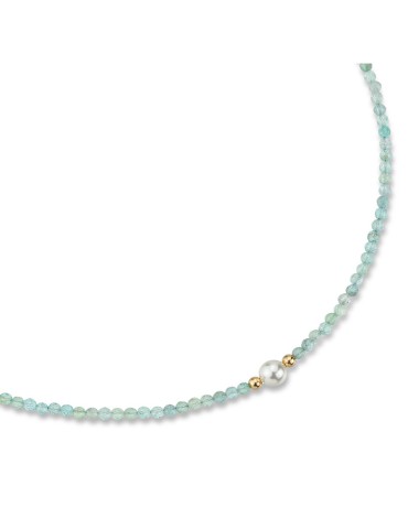 Girocollo Boccadamo - Perla-Cristalli Color Acquamarina-Perla-BGR154DA