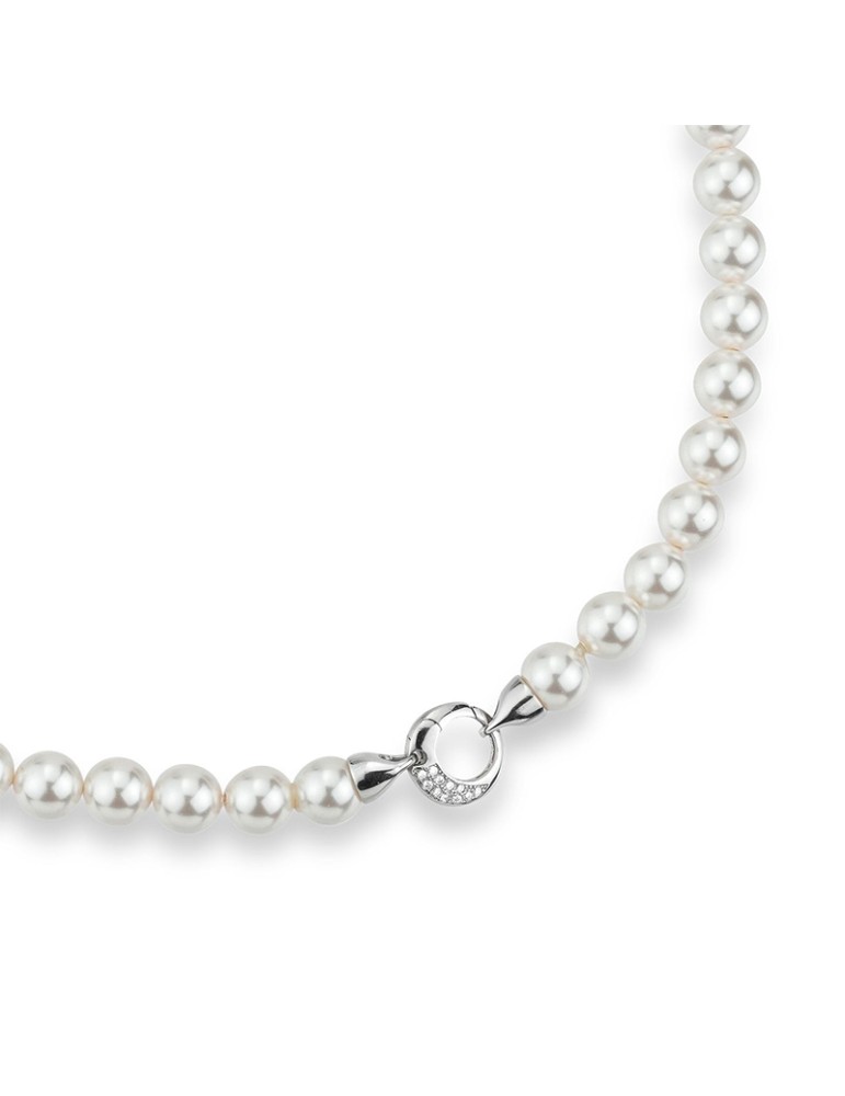 Collana Boccadamo - Filo di Perle - Pavè di Zirconi - BGR147M