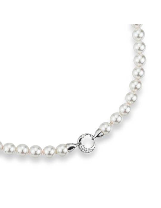 Collana Boccadamo - Filo di Perle - Pavè di Zirconi - BGR147M