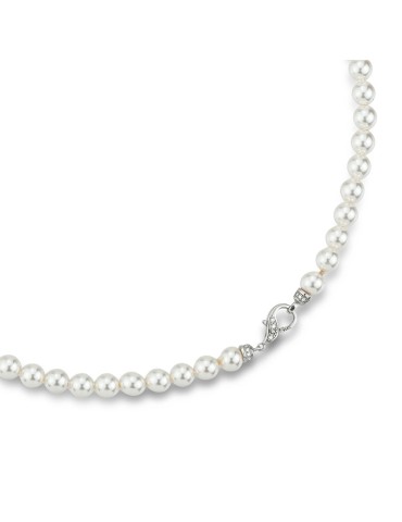 Boccadamo Necklace - Pearls - Parrot Clasp - Zircons - BGR149M