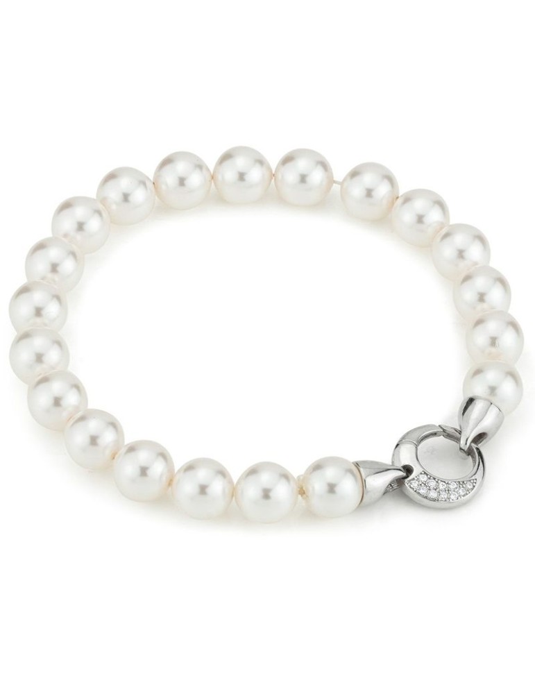 Boccadamo Bracelet - String of Pearls - Closure with Zircons - BBR138M